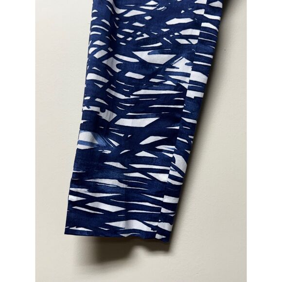 LAFAYETTE 148 Stanton Blue/White Print Trousers, Sz 8 - Picture 6 of 10